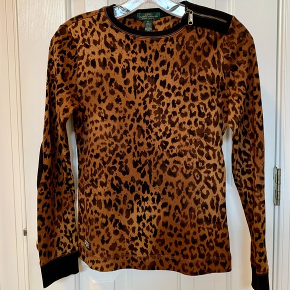 Ralph Lauren Tops - Ralph Lauren Animal Print Shirt, XS